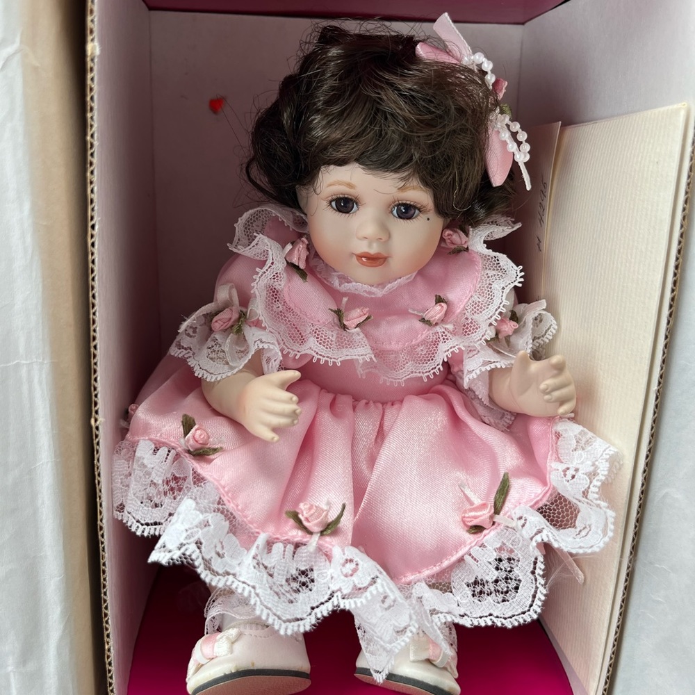 Vtg NIB Marie Osmond Fine Collectibles Retired Porcelain Jessica Tiny Tot Doll
